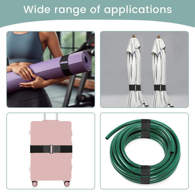 Self-adhesive Hook-and-loop Nylon Tie Wraps, Length: 0.025 x 5m + 25 Hooks