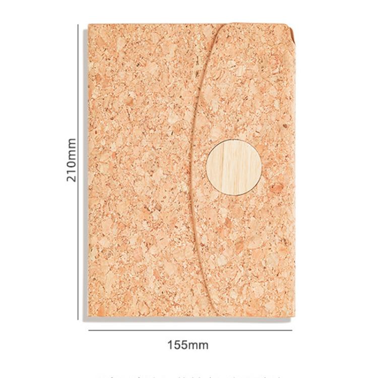 Eco-Friendly Soft Pine Wood Notebook with Pen Holder Tri-Fold A5 Journal with Magnetic Closure