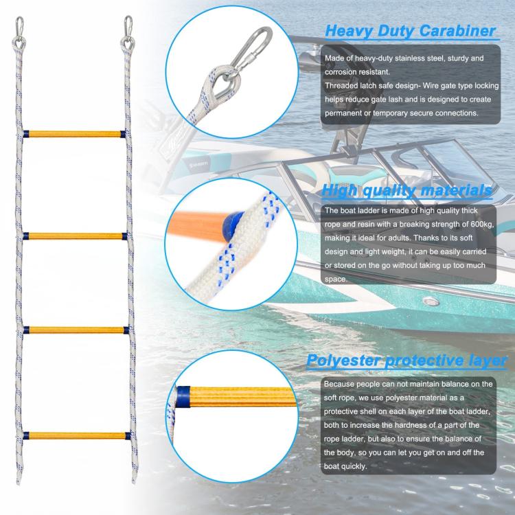 Multifunctional Resin Training Rope Ladder For Boat Climbing, Length: White 1m