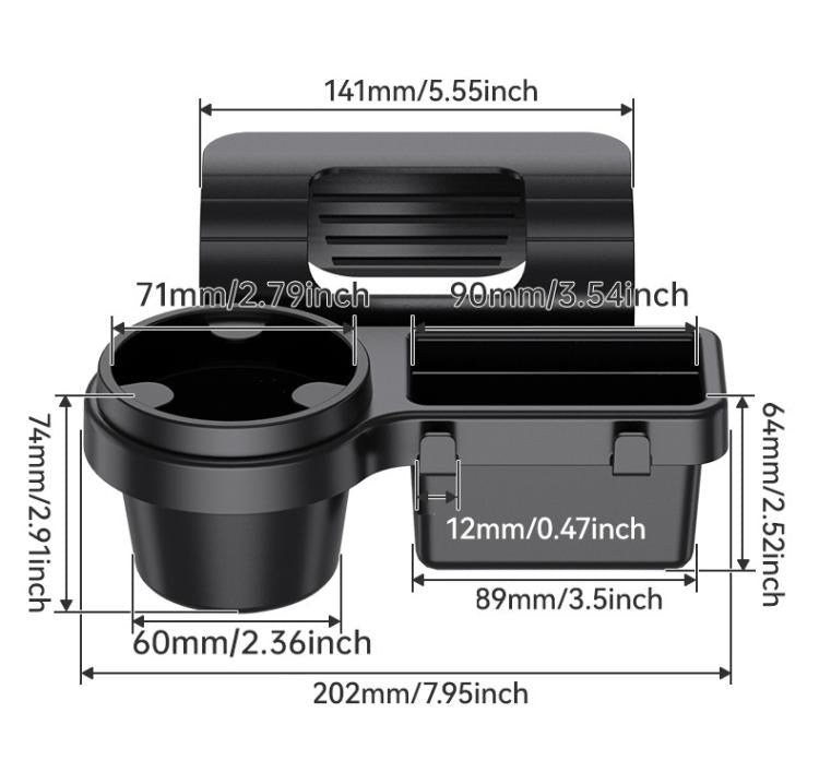 SHUNWEI Multifunctional Door Storage Cup Holder Mobile Phone Slot Storage Box - 202x176x91mm