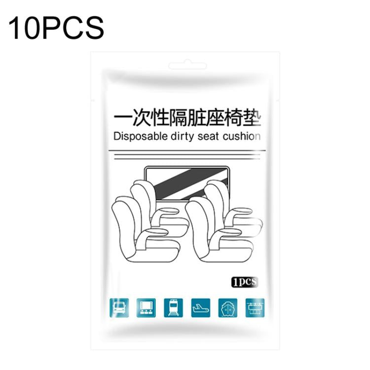 10pcs Disposable Seat Cover Disposable Non-Woven Train Seat Cover Anti-Dirt Dust-Proof Protective Seat Cushion, Spec: Without Armrests