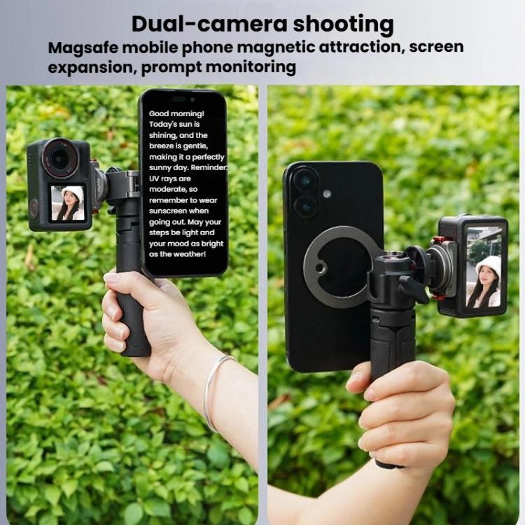 For DJI Osmo Action 3 / 4 / 5 Pro / Osmo 360 Flymile Quick-Release Magnetic Mount - Black