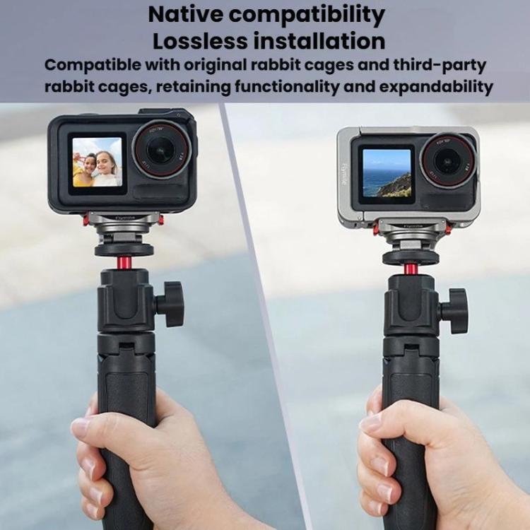 For DJI Osmo Action 3 / 4 / 5 Pro / Osmo 360 Flymile Quick-Release Magnetic Mount - Black
