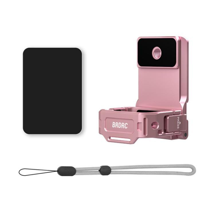 For DJI Osmo Pocket 3 BRDRC Magnetic Mount Expandable Back Clip Adapter - Pink