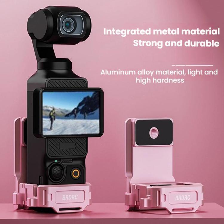 For DJI Osmo Pocket 3 BRDRC Magnetic Mount Expandable Back Clip Adapter - Pink
