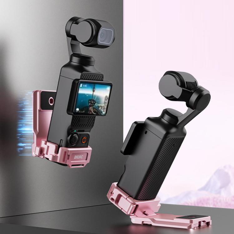 For DJI Osmo Pocket 3 BRDRC Magnetic Mount Expandable Back Clip Adapter - Pink