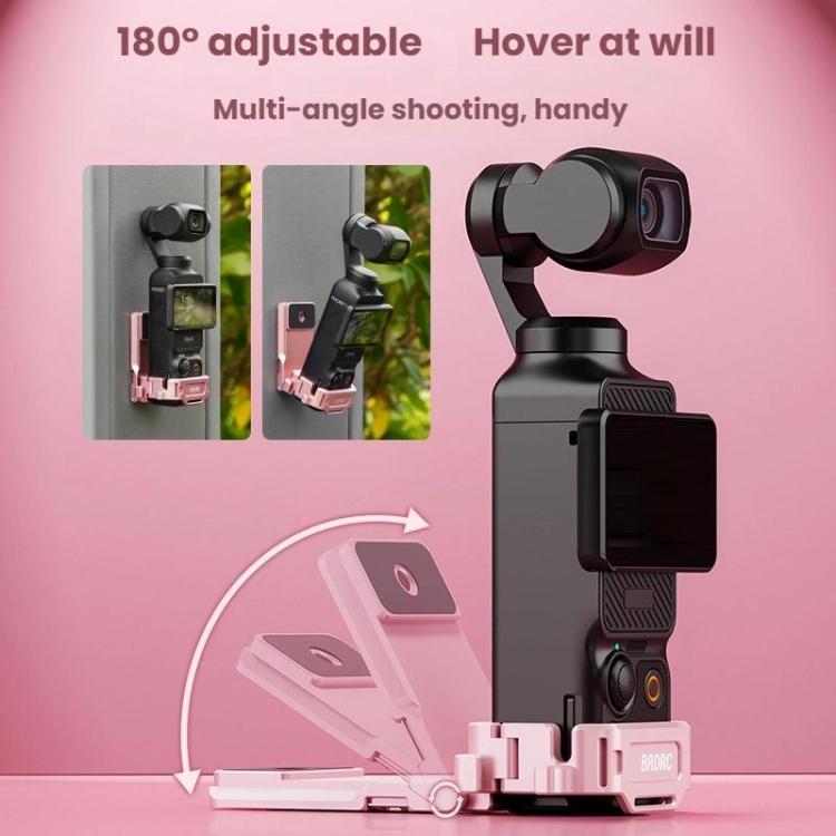 For DJI Osmo Pocket 3 BRDRC Magnetic Mount Expandable Back Clip Adapter - Pink