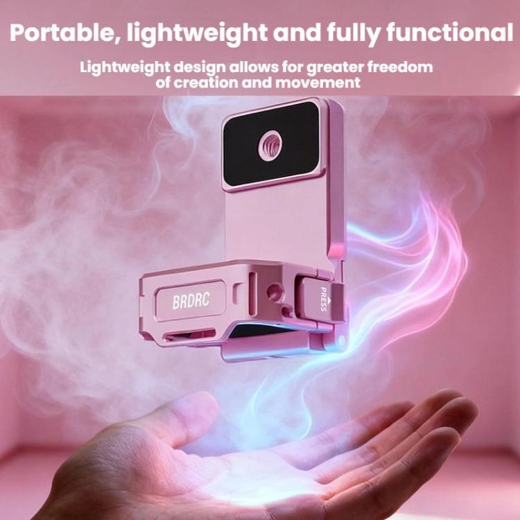 For DJI Osmo Pocket 3 BRDRC Magnetic Mount Expandable Back Clip Adapter - Pink