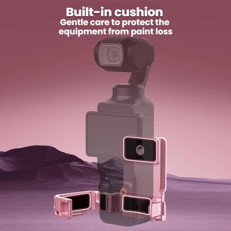 For DJI Osmo Pocket 3 BRDRC Magnetic Mount Expandable Back Clip Adapter - Pink