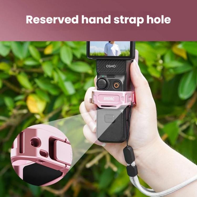 For DJI Osmo Pocket 3 BRDRC Magnetic Mount Expandable Back Clip Adapter - Pink