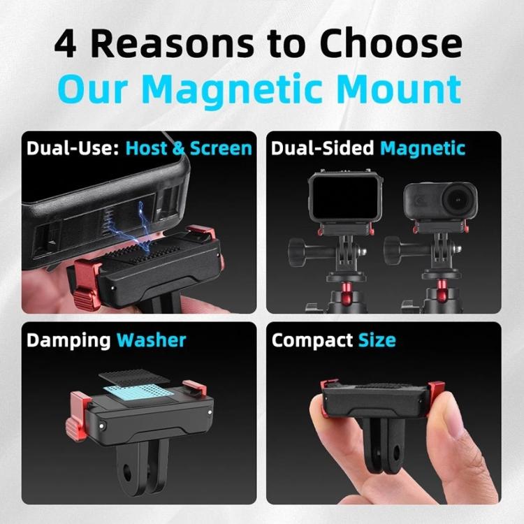 For DJI Osmo Nano Magnetic Quick-Release Base Two-Jaw Bracket, Version: Plastic