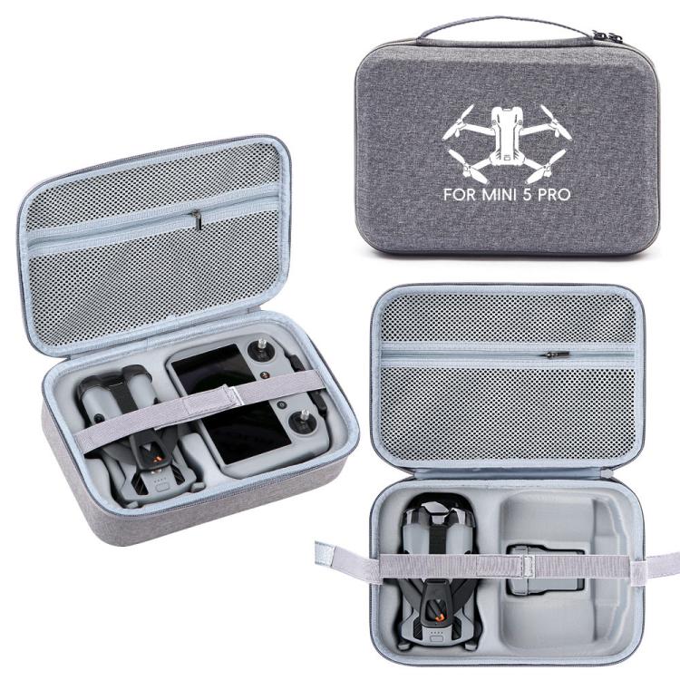 For DJI Mini 5 Pro & RC 2 Nylon Storage Bag Carrying Handbag - Gray