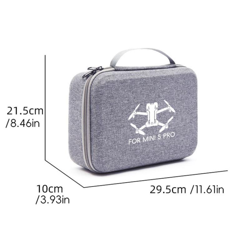 For DJI Mini 5 Pro & RC 2 Nylon Storage Bag Carrying Handbag - Gray