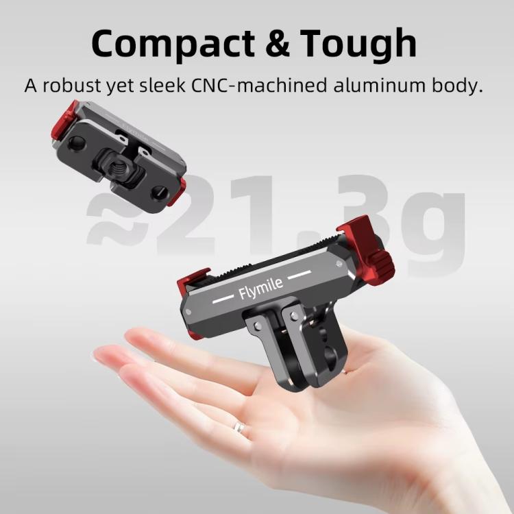 For DJI Osmo Nano Flymile Magnetic Quick-Release Base Two-Jaw Foldable Extension Bracket Accessories For Action Cameras, Version: Metal