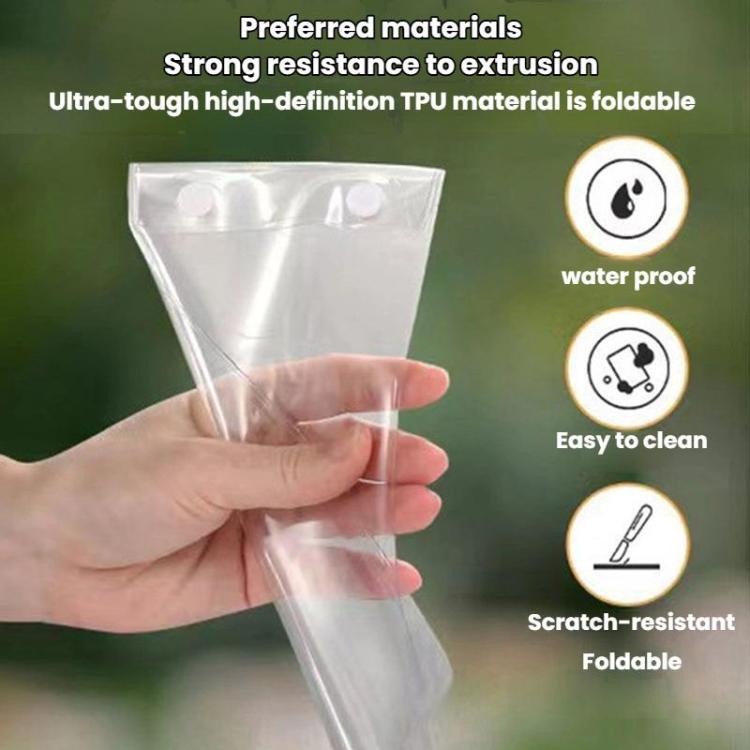 10pcs Waterproof Phone Pouch For Cycling Rechargeable Mount-CompatibleTouchscreen-Enabled Rainproof Case - Transparent