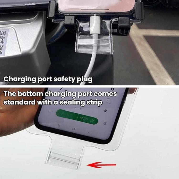 10pcs Waterproof Phone Pouch For Cycling Rechargeable Mount-CompatibleTouchscreen-Enabled Rainproof Case - Transparent