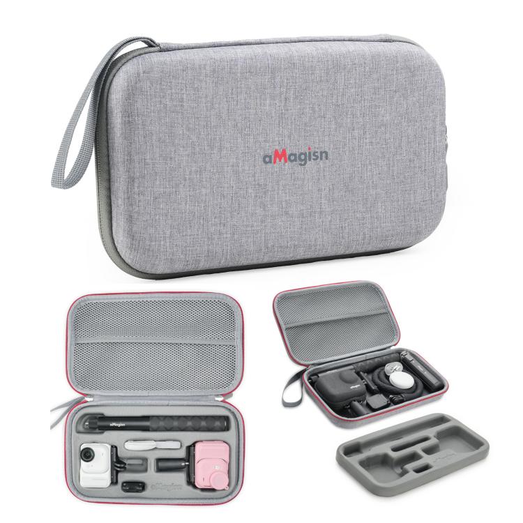 For Insta360 GO Ultra aMagisn Storage Case Protective Bag for Camera, Silicone Sleeve, Cage, Selfie Stick and Accessories, Size: M