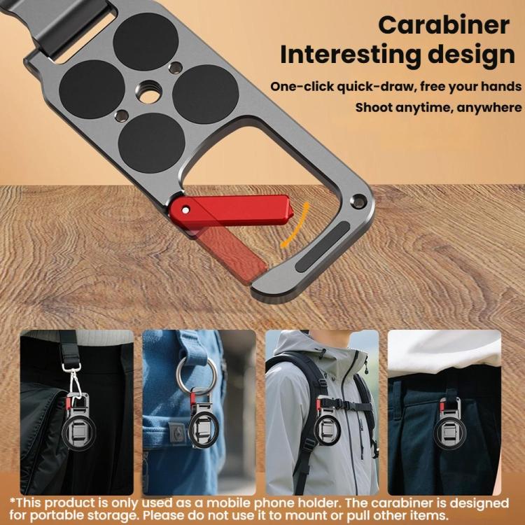 Flymile MB015 Magsafe Magnetic Cell Phone Shooter Folding Metal Clip 1/4 Expanding Stand Accessory