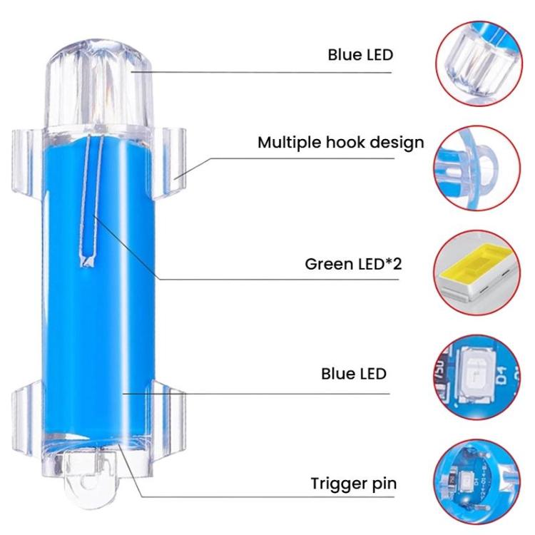 Fish-Attracting Light Water-Activated Flashing Light Fish-Gathering Light, Spec: 4 LEDs