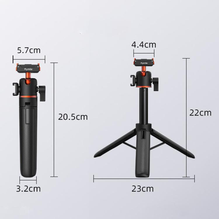 For DJI Osmo Action 3 / 4 / 5 Pro Flymile AC5012_5 Extended Selfie Stick Holder Magnetic Quick Release Tripod