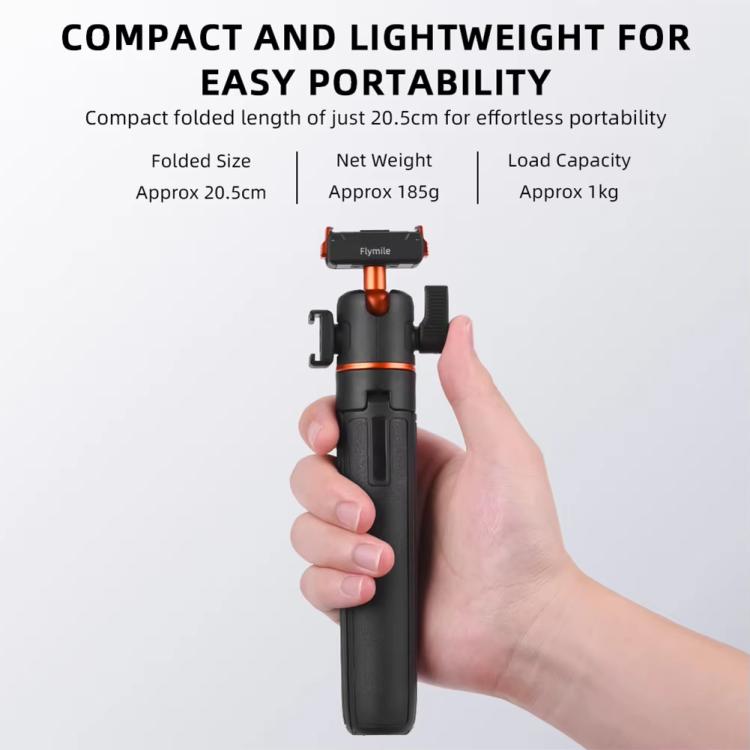 For DJI Osmo Action 3 / 4 / 5 Pro Flymile AC5012_5 Extended Selfie Stick Holder Magnetic Quick Release Tripod