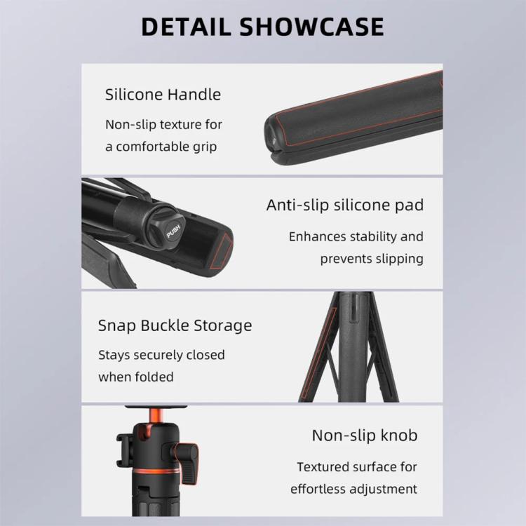 For DJI Osmo Action 3 / 4 / 5 Pro Flymile AC5012_5 Extended Selfie Stick Holder Magnetic Quick Release Tripod