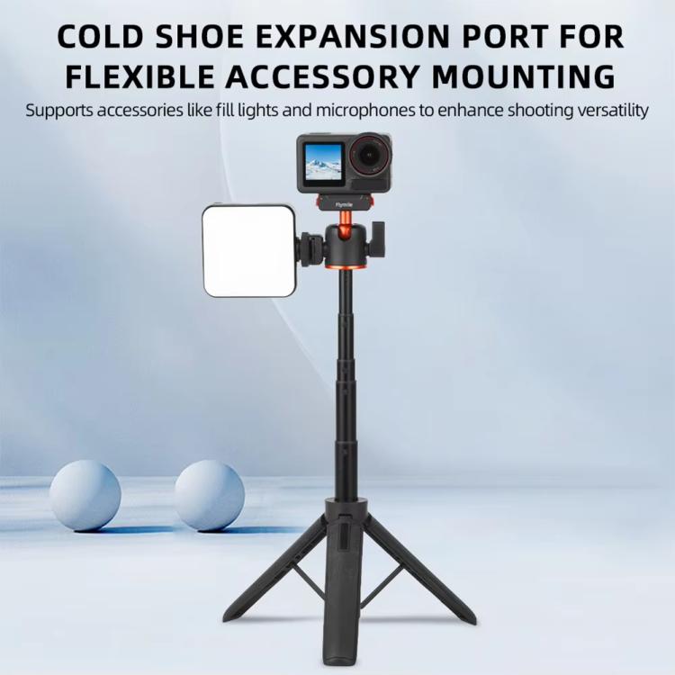 For DJI Osmo Action 3 / 4 / 5 Pro Flymile AC5012_5 Extended Selfie Stick Holder Magnetic Quick Release Tripod