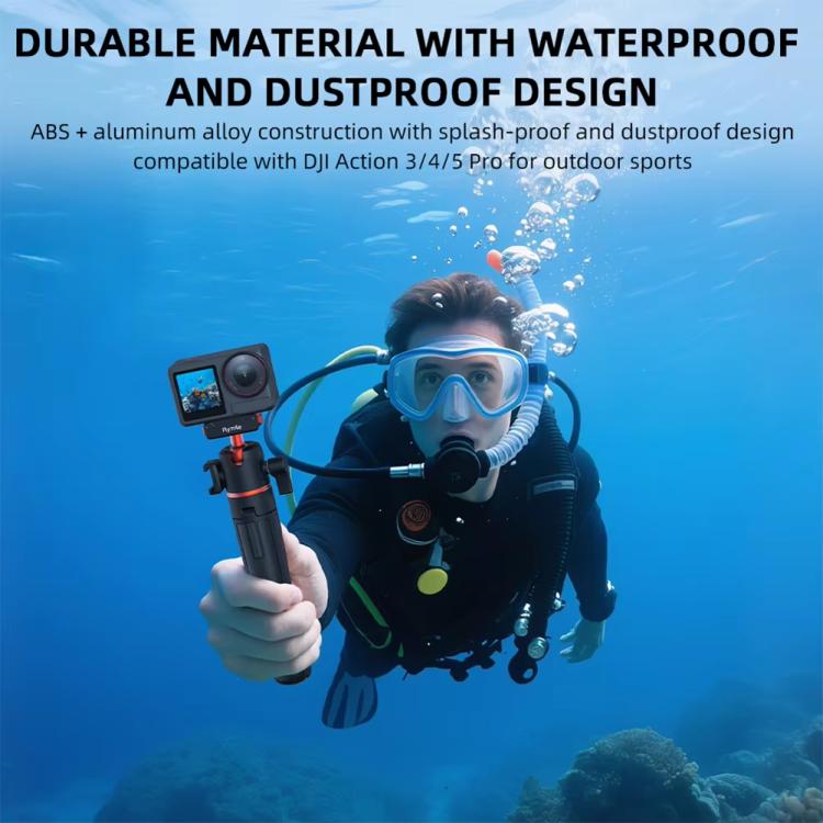 For DJI Osmo Action 3 / 4 / 5 Pro Flymile AC5012_5 Extended Selfie Stick Holder Magnetic Quick Release Tripod