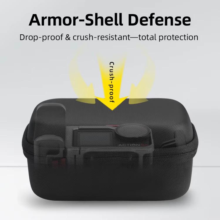 Flymile Carrying Case For DJI Osmo Action 5 Pro/4/3 Grip Cage Version Portable Handdbag - Black
