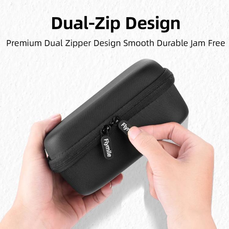 Flymile Carrying Case For DJI Osmo Action 5 Pro/4/3 Grip Cage Version Portable Handdbag - Black