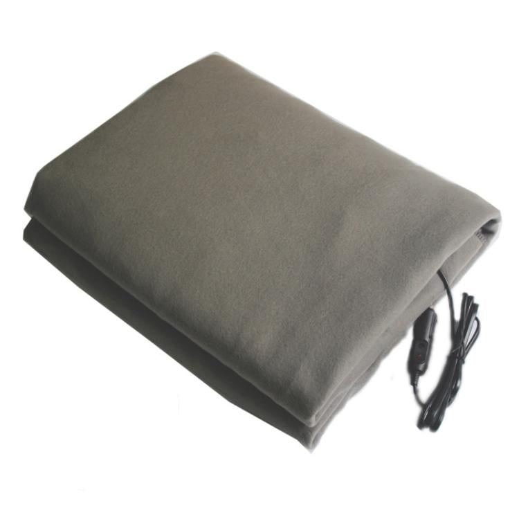 12V Car Electric Blanket for Road Trips - Gray