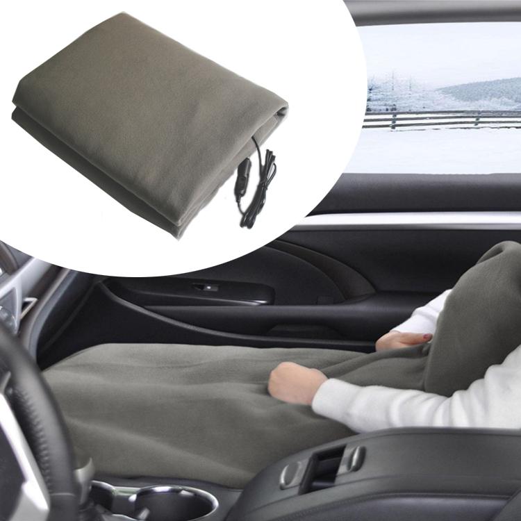 12V Car Electric Blanket for Road Trips - Gray