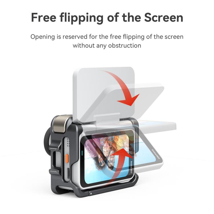 AMagisn Metal Cage For Insta360 GO Ultra Quick Release Protective Frame With Silicone Cover - TF01
