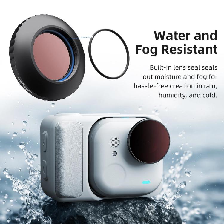 For Insta360 GO Ultra aMagisn Waterproof Filter Aluminum Alloy Frame Anti-fog Lens ND8/16/32+CPL