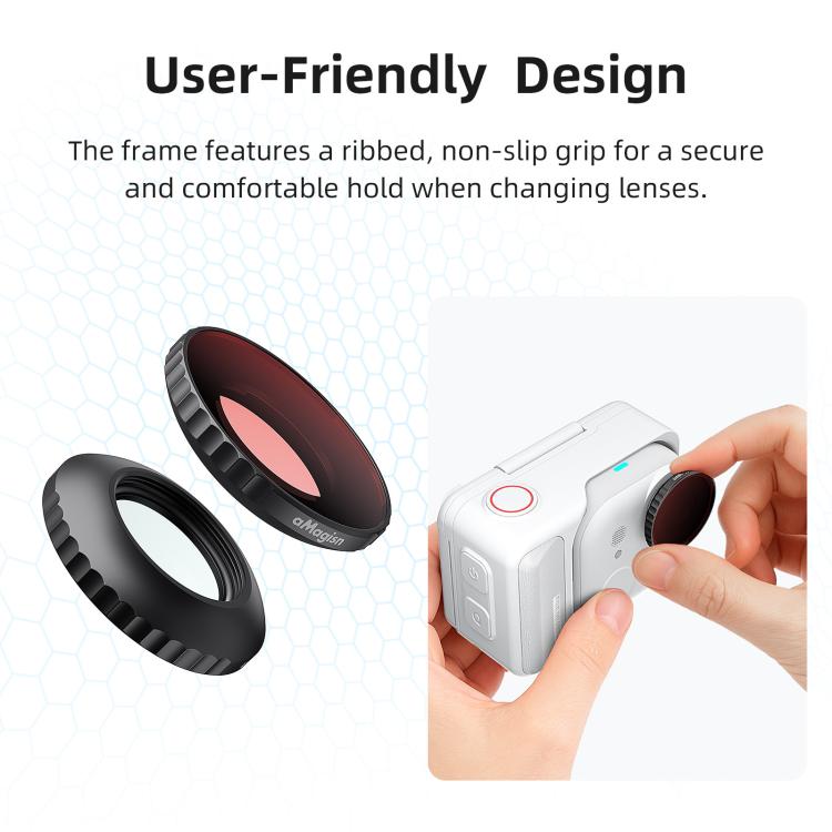 For Insta360 GO Ultra aMagisn Waterproof Filter Aluminum Alloy Frame Anti-fog Lens CPL