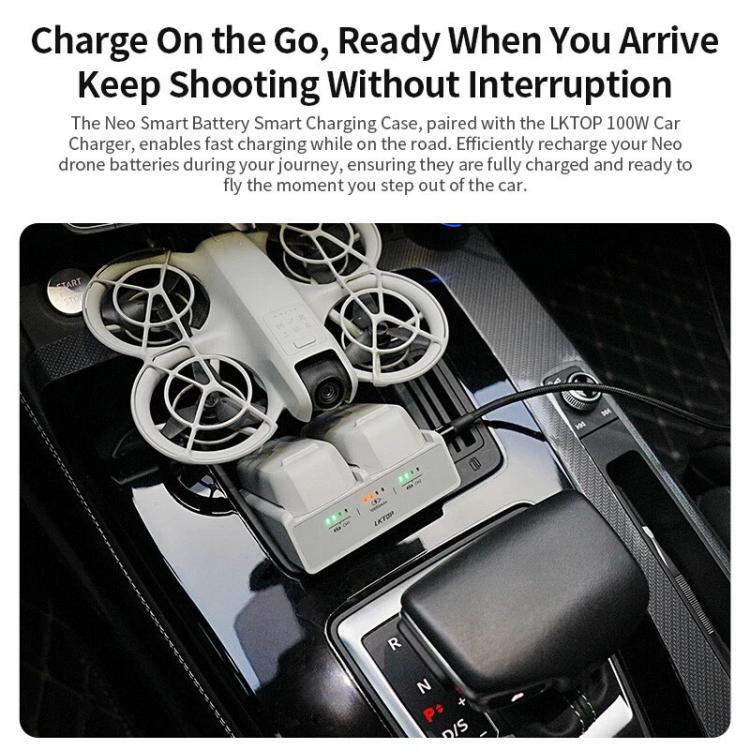 For DJI Neo LKTOP NC016 Dual Channel Smart Battery Fast Charging Case Drone Charging Manager