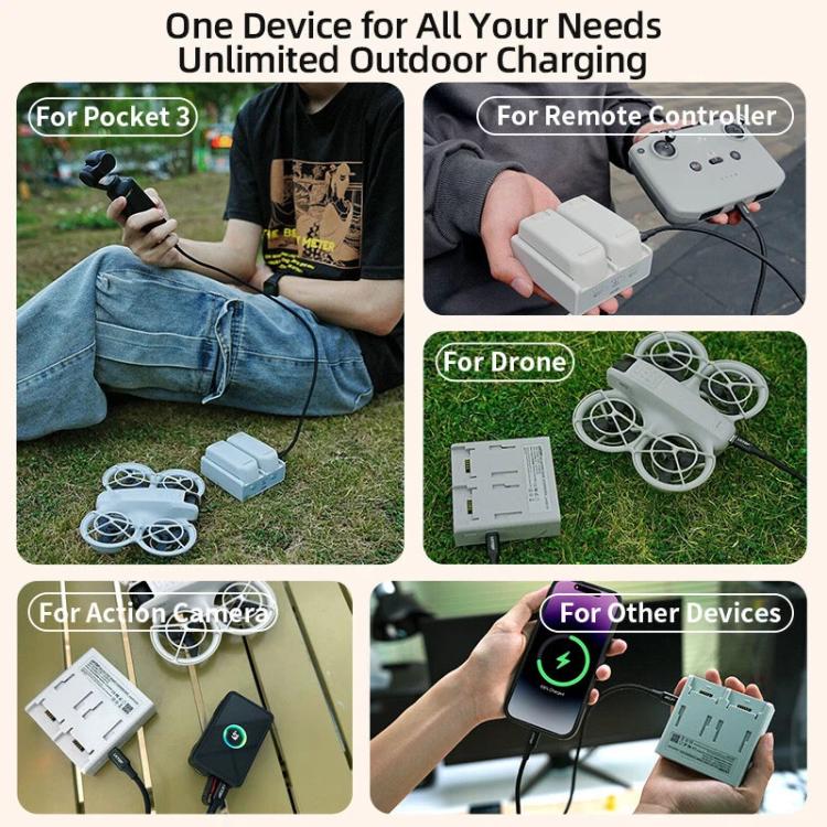 For DJI Neo LKTOP NC016 Dual Channel Smart Battery Fast Charging Case Drone Charging Manager