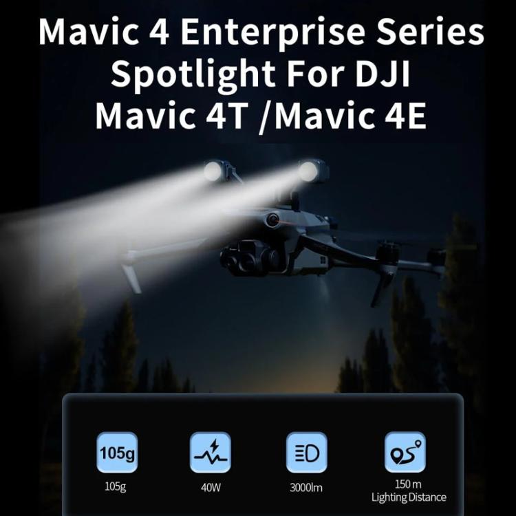 For DJI Matrice 4E / 4T LKTOP KL340 40W Searchlight Drone Mounted Colorful Flashing Lamp