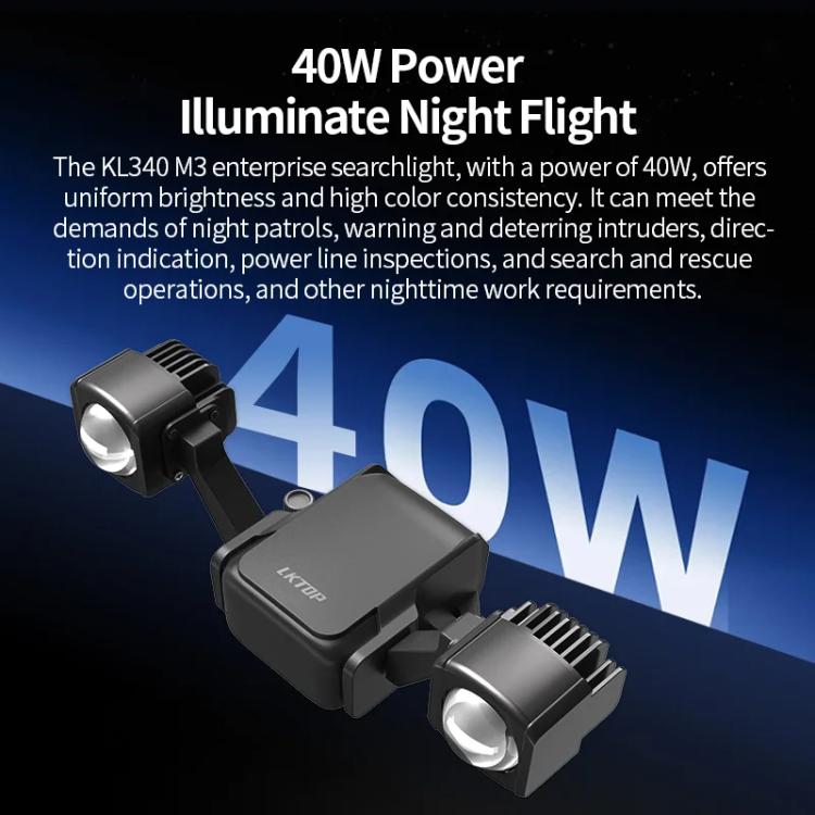 For DJI Matrice 4E / 4T LKTOP KL340 40W Searchlight Drone Mounted Colorful Flashing Lamp