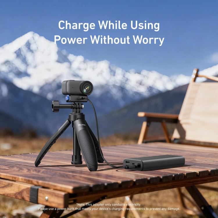 For DJI Osmo Nano TELESIN Magnetic Quick-Release Charging Base Rechargeable Adapter Mount - Black