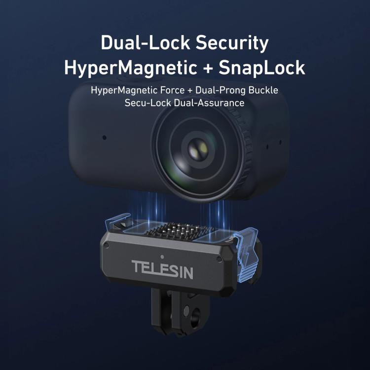 For DJI Osmo Nano TELESIN Magnetic Quick-Release Charging Base Rechargeable Adapter Mount - Black