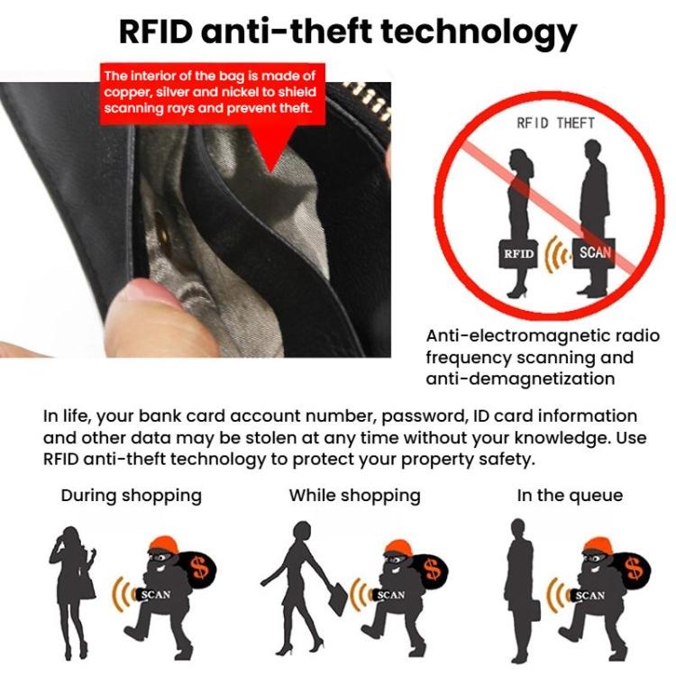 Ultra-Thin RFID Anti-Theft Card Holder Multi-Functional ID Document Clip Driver License Card Sleeve - Black