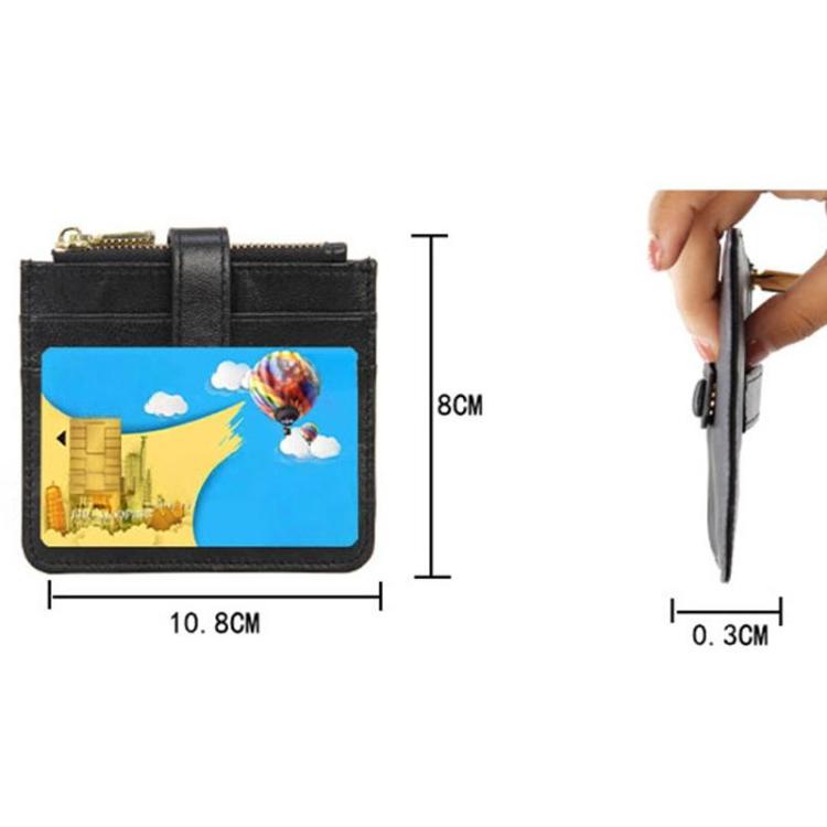 Ultra-Thin RFID Anti-Theft Card Holder Multi-Functional ID Document Clip Driver License Card Sleeve - Black