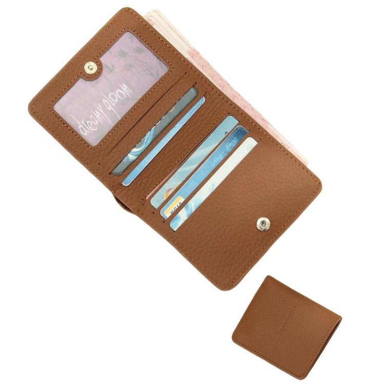 Simple Women Snap Wallet Ultra-Thin Multi-Card Slot Ladies Billfold