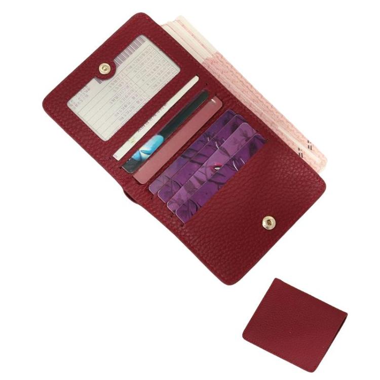 Simple Women Snap Wallet Ultra-Thin Multi-Card Slot Ladies Billfold