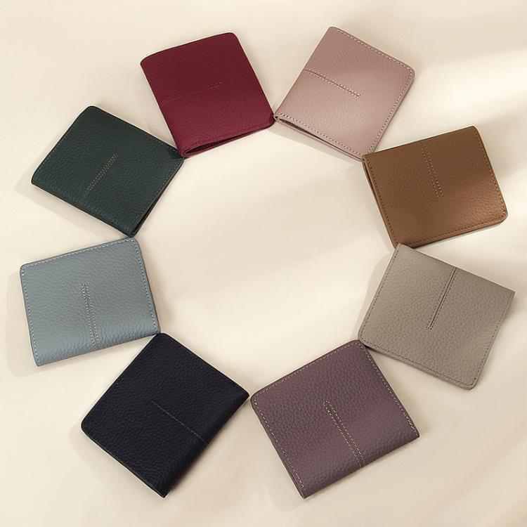 Simple Women Snap Wallet Ultra-Thin Multi-Card Slot Ladies Billfold