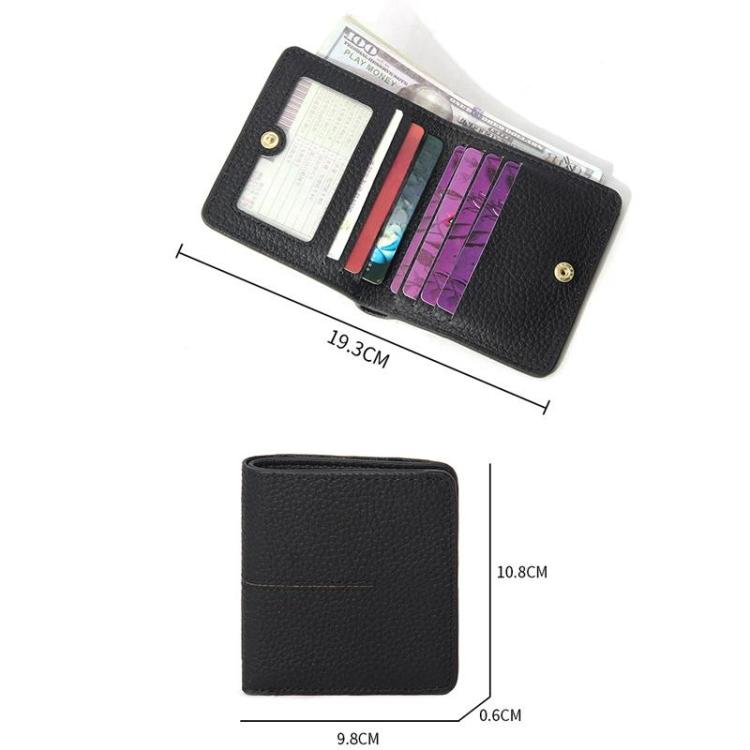 Simple Women Snap Wallet Ultra-Thin Multi-Card Slot Ladies Billfold