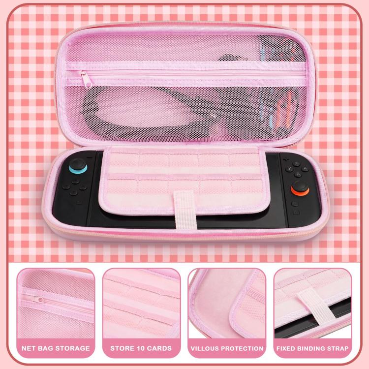 For Nintendo Switch 2 Sakura Accessories Bundle Portable Carrying Case with Shell, 4 Thumb Grips, Screen Protector & Stand