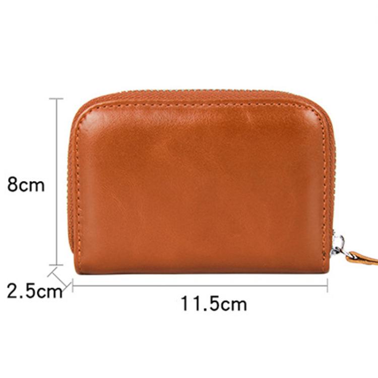 FQ666 Leather RFID Anti-Skimming Accordion Card Holder Multi-Card Slot ID Card Clip