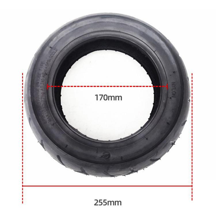 For Kugoo M4 Electric Scooter Anti-Slip Shock-Absorbing Wear-Resistant Rubber Tire 10 x 2.125 Outer Tire